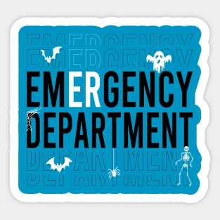 Er Nurse Halloween Spooky Emergency Department Sticker